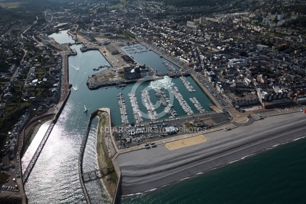 Vue aérienne port de Fécamp Seine maritime 76