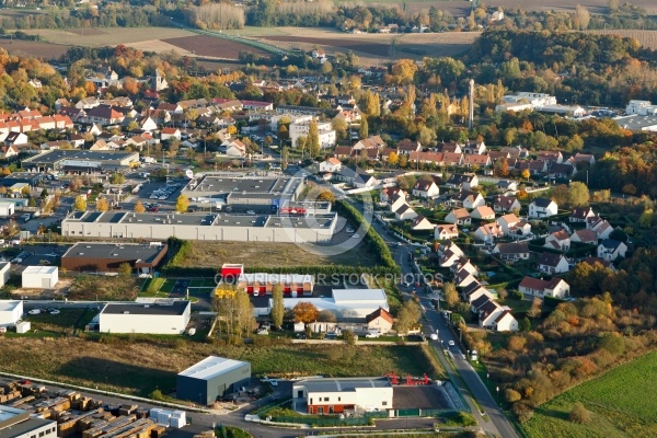 Zone industrielle de Breuillet 91 vue du ciel