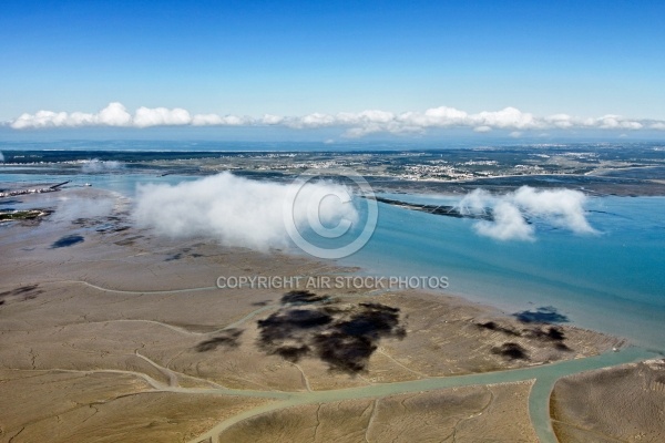 île d Oléron et nuages vue du ciel