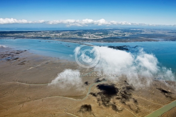 île d Oléron et nuages vue du ciel