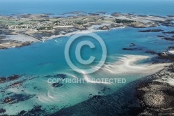 île de Batz ,le Finistere vue du ciel