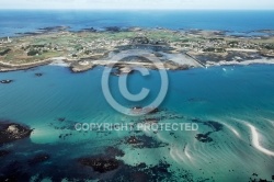 île de Batz ,le Finistere vue du ciel