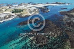 île de Batz ,le Finistere vue du ciel