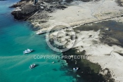 île de Batz ,le Finistere vue du ciel