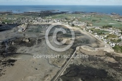 île de Batz ,le Finistere vue du ciel