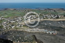 île de Batz ,le Finistere vue du ciel