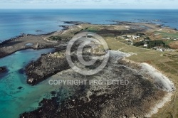 île de Batz ,le Finistere vue du ciel