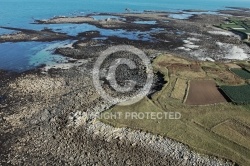 île de Batz ,le Finistere vue du ciel