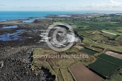 île de Batz ,le Finistere vue du ciel