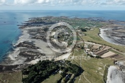 île de Batz ,le Finistere vue du ciel