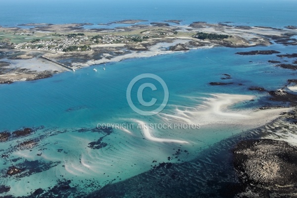 île de Batz ,le Finistere vue du ciel