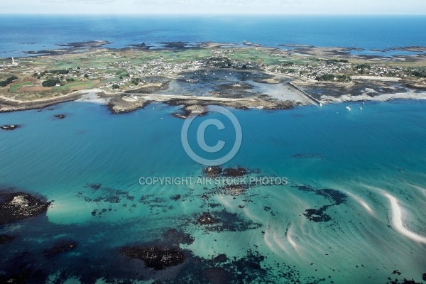 île de Batz ,le Finistere vue du ciel