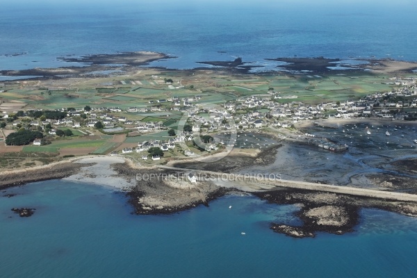 île de Batz ,le Finistere vue du ciel