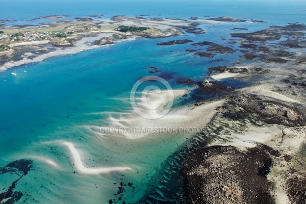 île de Batz ,le Finistere vue du ciel