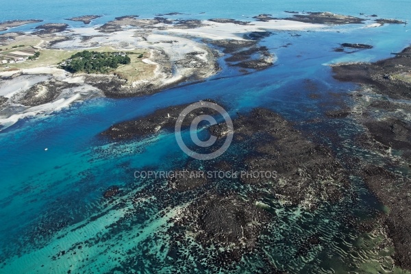 île de Batz ,le Finistere vue du ciel