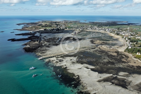 île de Batz ,le Finistere vue du ciel