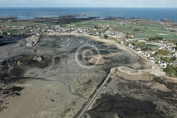 île de Batz ,le Finistere vue du ciel