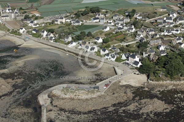 île de Batz ,le Finistere vue du ciel