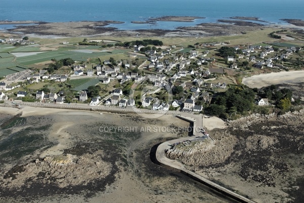 île de Batz ,le Finistere vue du ciel