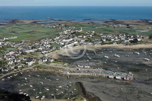 île de Batz ,le Finistere vue du ciel