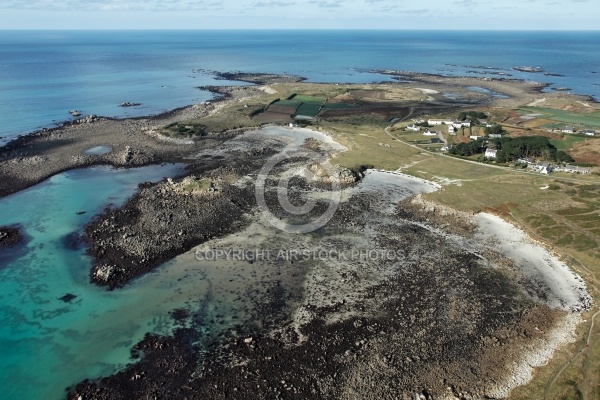 île de Batz ,le Finistere vue du ciel