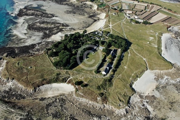 île de Batz ,le Finistere vue du ciel